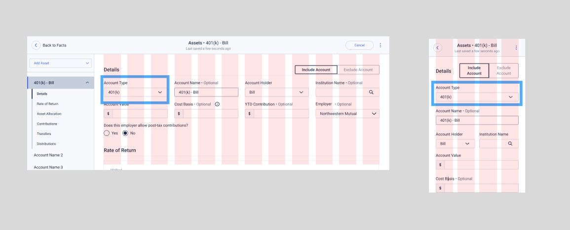 Responsive design for different breakpoints