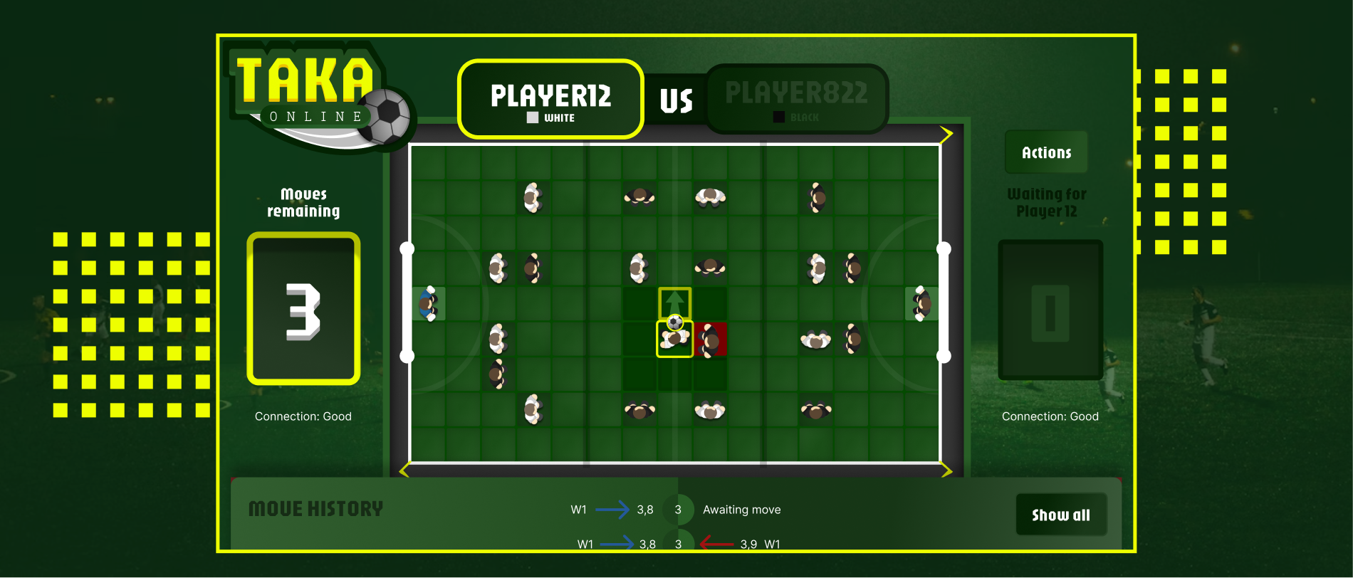 Soccer game redesign hero screens